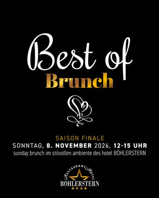 Brunch Best of Brunch Saisonfinale am 8. November 2026 im Hotel BÖHLERSTERN