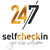 Logo mit goldener 24, dunkler 7 und dem Schriftzug selfcheckin