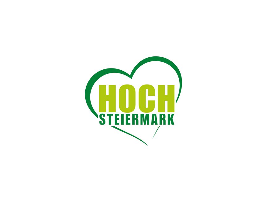 Ihr Urlaub in der Steiermark Logo Hochsteiermark mit grünem Herzsymbol