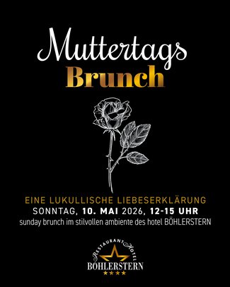 Brunch Werbung für Muttertagsbrunch am 10. Mai 2026 im Hotel Böhlerstern