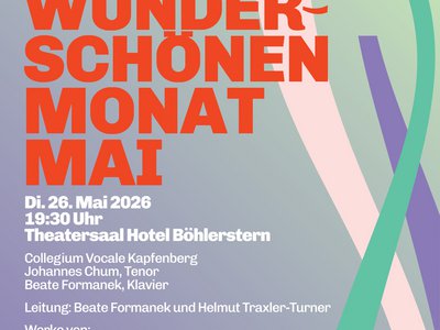 Böhlerstern: das Hotel in Kapfenberg für Seminare und Veranstaltungen Plakat für Chorkonzert Im Wunderschönen Monat Mai am 26. Mai 2026 in Kapfenberg