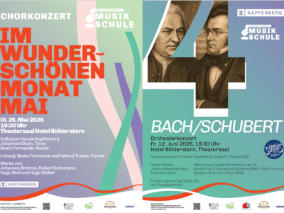 Böhlerstern: das Hotel in Kapfenberg für Seminare und Veranstaltungen Plakat für Chor- und Orchesterkonzerte im Mai und Juni 2026 in Kapfenberg